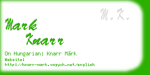 mark knarr business card